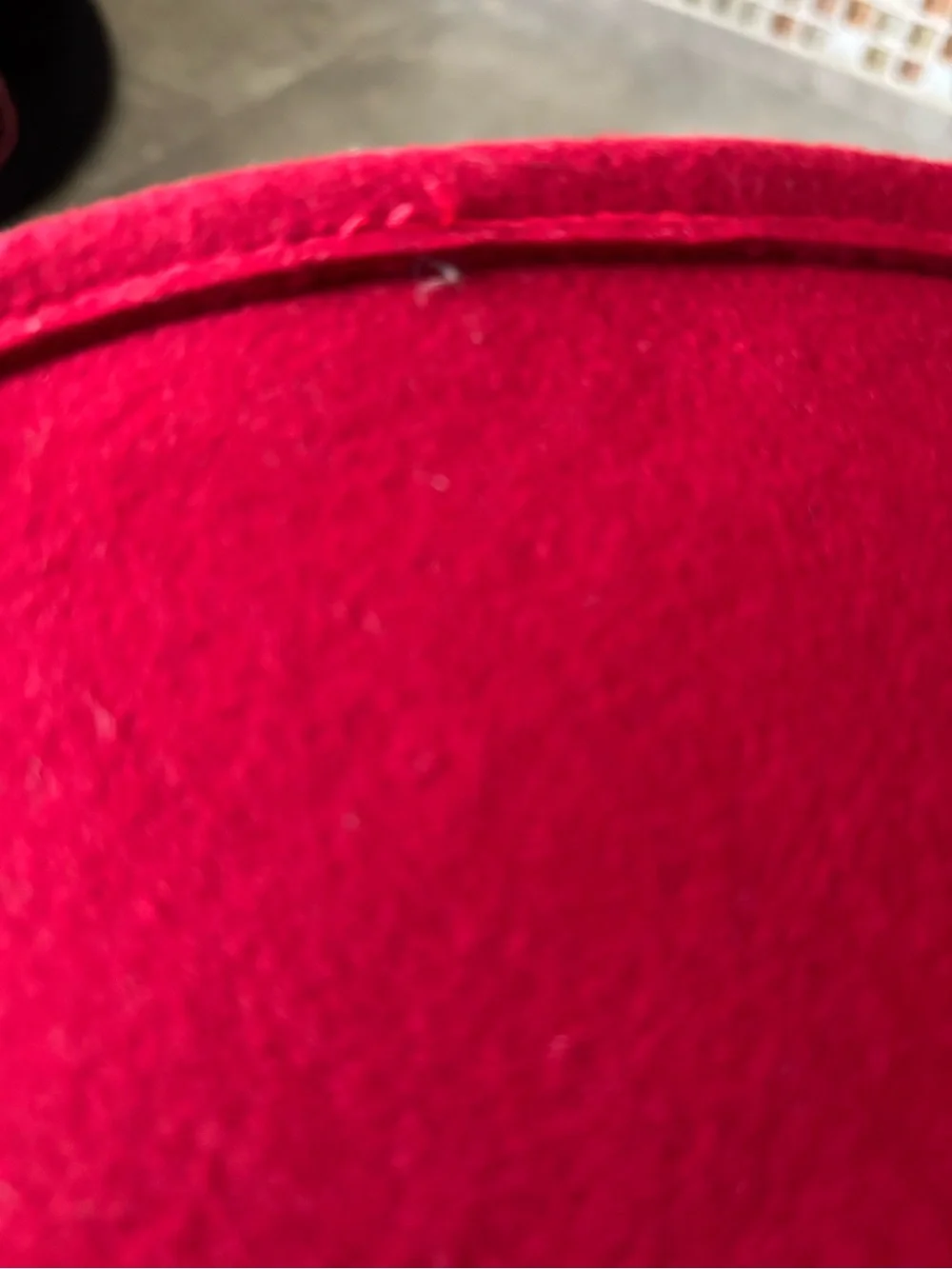 Vintage Sonni San Francisco Red Felt Women’s Lancaster Hat.  Made in USA. Wool.